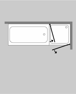AiW, Eck-Duschkabine, 2 Türen, Glas klar, verchromt, H=195cm
